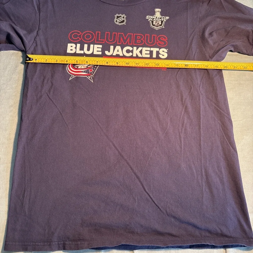 Adidas Columbus Blue Jackets Stanley Cup Playoffs 2018 Shirt Mens Large Navy L